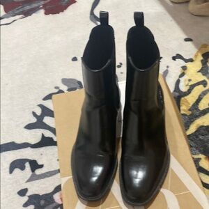 Zara, Metal Trim Block Ankle Boots